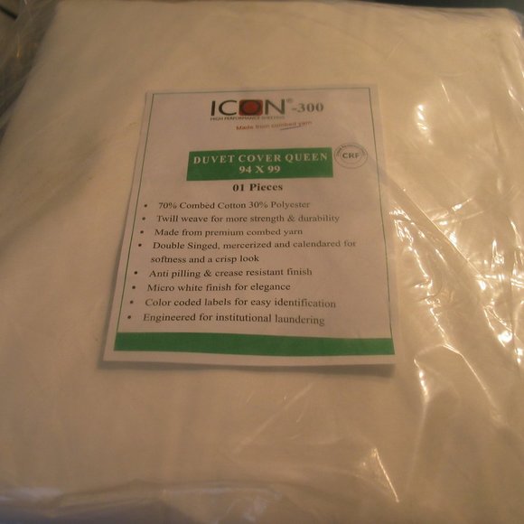 Icon | High Performance Sheeting Duvet Cover Queen 94X99 NEW - Picture 5 of 6